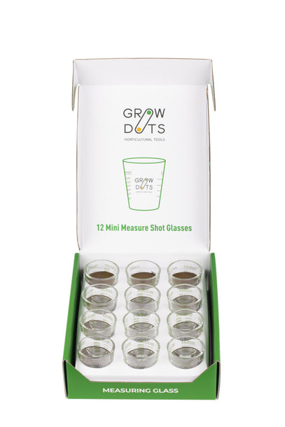 GROWDOTS Glass Measuring Glass Measurements include teaspoon ounces and milliliters Clear - HydroWorlds