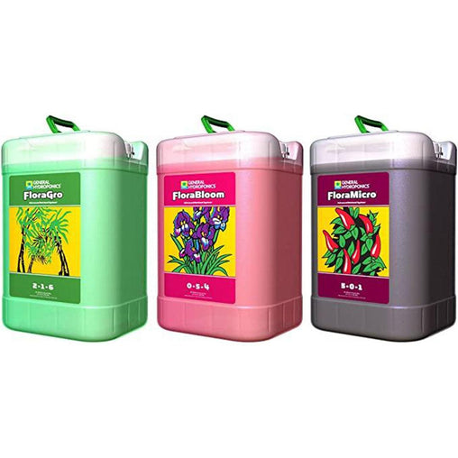 General Hydroponics Flora Series Bundle Micro Grow Bloom Combo Fertilizer - HydroWorlds