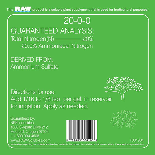 NPK RAW Nitrogen 2oz - HydroWorlds
