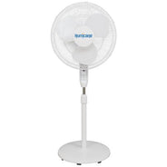 Hurricane Supreme Oscillating Stand Fan w/ Remote - 16 in - White - HydroWorlds