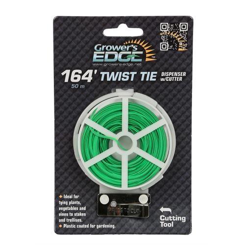 Grower's Edge Green Twist Tie Dispenser with Cutter - HydroWorlds