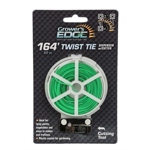 Grower's Edge Green Twist Tie Dispenser with Cutter - HydroWorlds