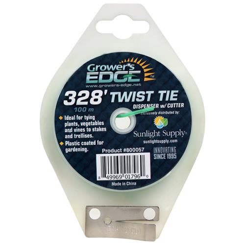 Grower's Edge Green Twist Tie Dispenser with Cutter